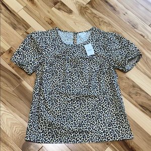J crew XS animal print blouse! NWT